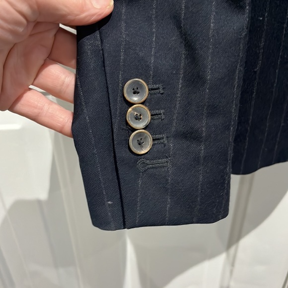 Massimo Dutti Fine Pinstripe Tailored Wool Blazer - Picture 3 of 7